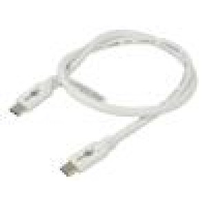 Kabel USB 3.2 USB C vidlice,z obou stran 0,5m bílá 5Gbps 60W
