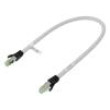 Patch cord S/FTP Cat 8 lanko Cu LSZH šedá 0,5m 24AWG Žíly: : 8