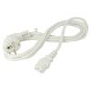 Kabel CEE 7/7 (E/F) úhlová vidlice,IEC C13 zásuvka PVC 2m