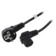 Kabel CEE 7/7 (E/F) úhlová vidlice,IEC C13 zásuvka 90° PVC