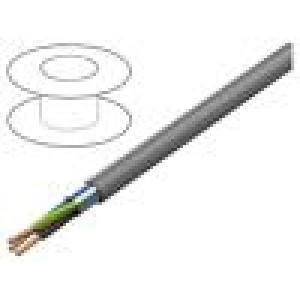 Vodič (N)YM(St)-J 3G1,5mm2 drát Cu PVC šedá 300V,500V