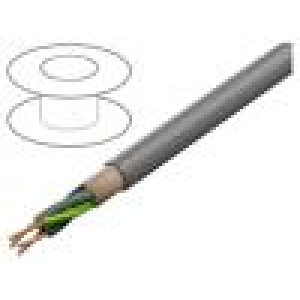 Vodič NYM 5G2,5mm2 drát Cu PVC šedá 300V,500V CPR: Eca