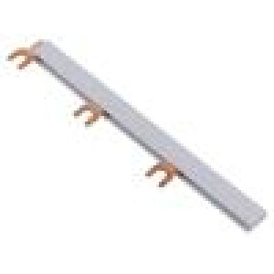 Propojovací lišta 12mm2 Póly: 3 Ujmen: 400V 80A vidlička PVC