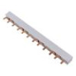 Propojovací lišta 10mm2 Póly: 3 Ujmen: 400V Rozteč: 17,8mm PVC