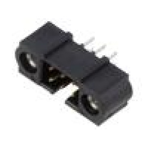 3+3 Pos. Male DIL Vertical Throughboard Conn. Jackscrews