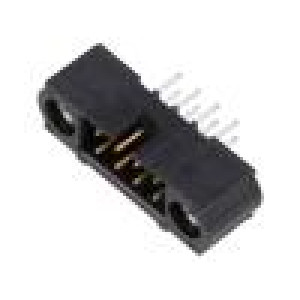 4+4 Pos. Male DIL Vertical Throughboard Conn. Jackscrews