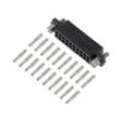 10+10 Pos. Female DIL 22AWG Cable Conn. Kit Jackscrews