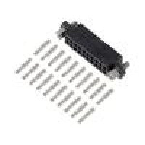 10+10 Pos. Female DIL 22AWG Cable Conn. Kit Jackscrews