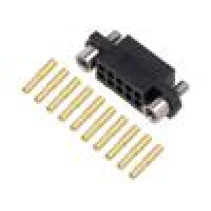 5+5 Pos. Female DIL 24-28AWG Cable Conn. Kit Jackscrews