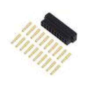 10+10 Pos. Female DIL 24-28AWG Cable Conn.