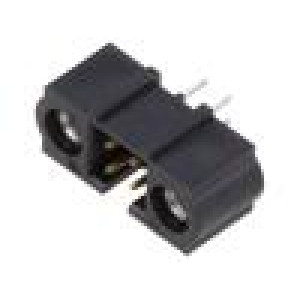 2+2 Pos. Male DIL Vertical Throughboard Conn. Jackscrews