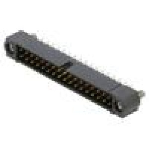 17+17 Pos. Male DIL Vertical Throughboard Conn. Jackscrews