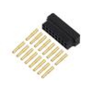 8+8 Pos. Female DIL 24-28AWG Cable Conn.