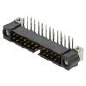 13+13 Pos. Male DIL Horizontal Throughboard Conn. Jackscrews