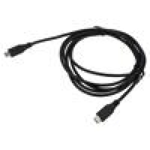 Kabel USB C zástrčka 2x 2m Rozhraní: 480Mbps Žíla: Cu PVC