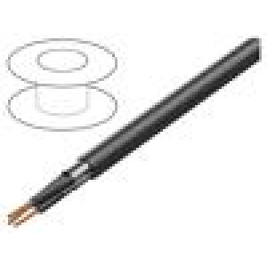 Vodič POWER 1000-YFR-OS 2x1,5mm2 lanko Cu PVC černá Třída: 5