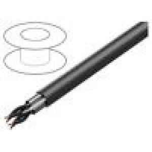 Vodič POWER 1000-YFR-TP-OS 2x2x0,75mm2 lanko Cu PVC černá