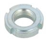 Nut slotted M12 1 steel Plating: zinc