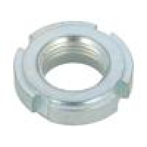 Nut slotted M12 1 steel Plating: zinc