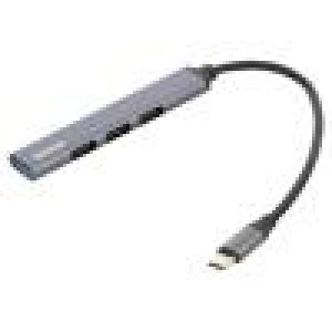 Hub USB USB A zásuvka x4,USB C vidlice USB 2.0,USB 3.1 PnP