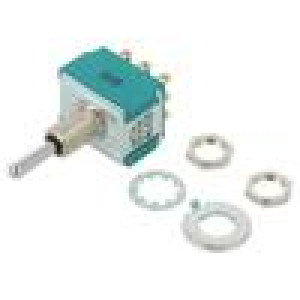 Přepínač: páčkový pol: 2 3PDT ON-ON 3A/250VAC 4A/28VDC 10mΩ