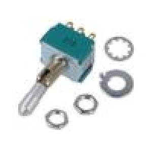 Přepínač: páčkový pol: 2 3PDT ON-ON 3A/250VAC 4A/28VDC 10mΩ
