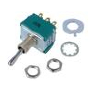Přepínač: páčkový pol: 2 3PDT ON-ON 3A/250VAC 4A/28VDC 10mΩ