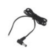Kabel 2x0,5mm2 DC 5,5/2,5 zástrčka úhlový černo-šedá,černá