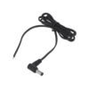 Kabel 2x0,5mm2 DC 5,5/2,5 zástrčka úhlový černo-šedá,černá