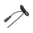 Kabel 2x0,5mm2 DC 5,5/2,5 zásuvka přímý černo-šedá,černá 1m