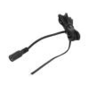 Kabel 2x0,5mm2 DC 5,5/2,1 zásuvka přímý černo-šedá,černá