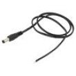 Kabel 2x0,5mm2 DC 5,5/2,5 zástrčka přímý černo-šedá,černá