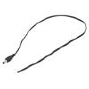 Kabel 2x0,5mm2 DC 5,5/2,1 zástrčka přímý černo-šedá,černá