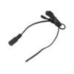 Kabel 2x0,5mm2 DC 5,5/2,1 zásuvka přímý černo-šedá,černá 1m
