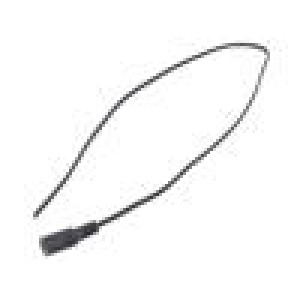 Kabel 2x0,5mm2 DC 5,5/2,1 zásuvka přímý černo-šedá,černá