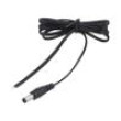 Kabel 2x0,5mm2 DC 5,5/2,1 zástrčka přímý černo-šedá,černá 1m