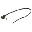 Kabel 2x0,5mm2 DC 5,5/2,1 zástrčka úhlový černo-šedá,černá