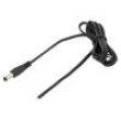 Kabel 2x0,5mm2 DC 5,5/2,5 zástrčka přímý černo-šedá,černá