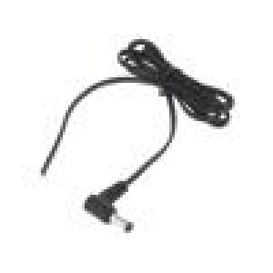 Kabel 2x0,5mm2 DC 5,5/2,1 zástrčka úhlový černo-šedá,černá