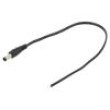 Kabel 2x0,5mm2 DC 5,5/2,5 zástrčka přímý černo-šedá,černá