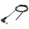 Kabel 2x0,5mm2 DC 5,5/2,5 zástrčka úhlový černo-šedá,černá