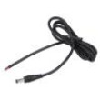 Kabel 2x0,5mm2 DC 5,5/2,1 zástrčka přímý černá 1m -20÷80°C
