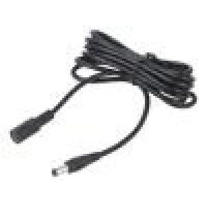 Kabel 2x0,5mm2 DC 5,5/2,1 zástrčka,DC 5,5/2,1 zásuvka přímý