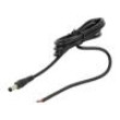 Kabel 2x0,5mm2 DC 5,5/2,5 zástrčka přímý černá 1,5m -20÷80°C
