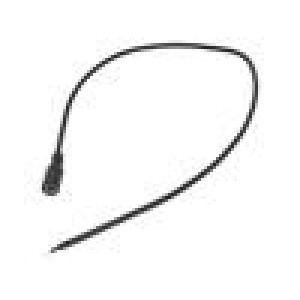 Kabel 2x0,5mm2 DC 5,5/2,1 zásuvka přímý černá 0,5m -20÷80°C