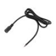 Kabel 2x0,5mm2 DC 5,5/2,1 zásuvka přímý černá 1m -20÷80°C