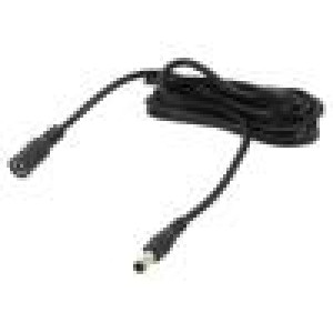 Kabel 2x0,5mm2 DC 5,5/2,5 zástrčka,DC 5,5/2,5 zásuvka přímý