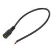 Kabel 2x0,5mm2 DC 5,5/2,1 zásuvka přímý černá 0,25m -20÷80°C