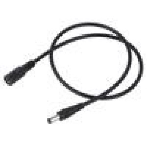 Kabel 2x0,5mm2 DC 5,5/2,5 zástrčka,DC 5,5/2,5 zásuvka přímý