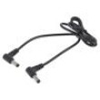 Kabel 2x0,5mm2 DC 5,5/2,1 zástrčka x2 přímý černá 800mm